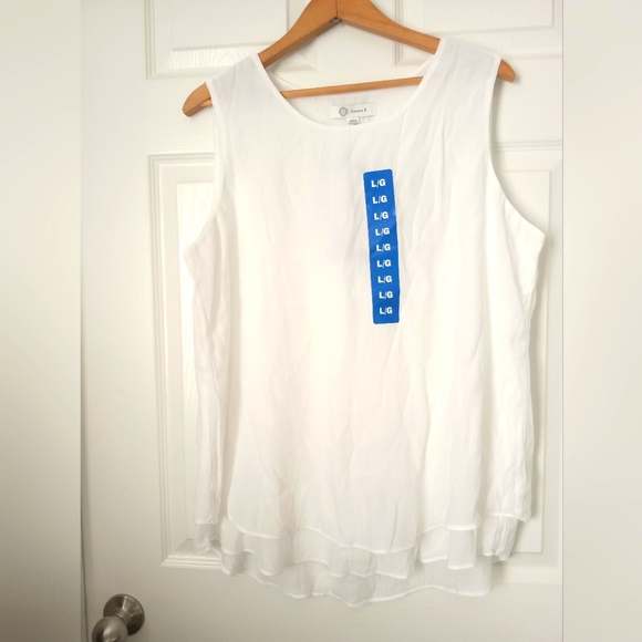 Christina  B Tops - NWT Christina B Sleeveless Layered Blouse